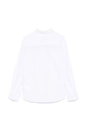 white linen shirt PAOLO PECORA KIDS | PP4042GESSO